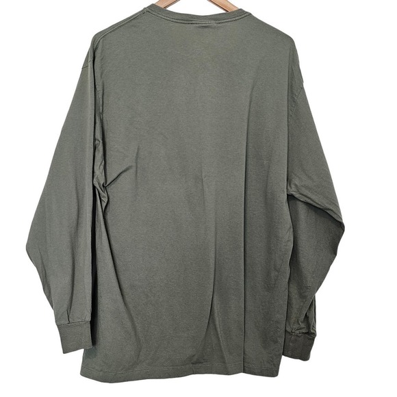 Vintage Polo Ralph Lauren Mens Large Shirt Green Long Sleeve Embroidered 90's - Picture 2 of 10